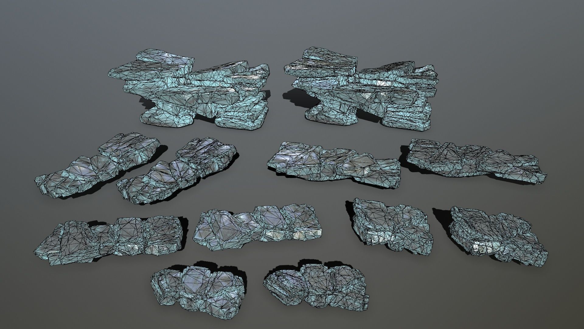 ice rocks   Low-poly 3D model_14
