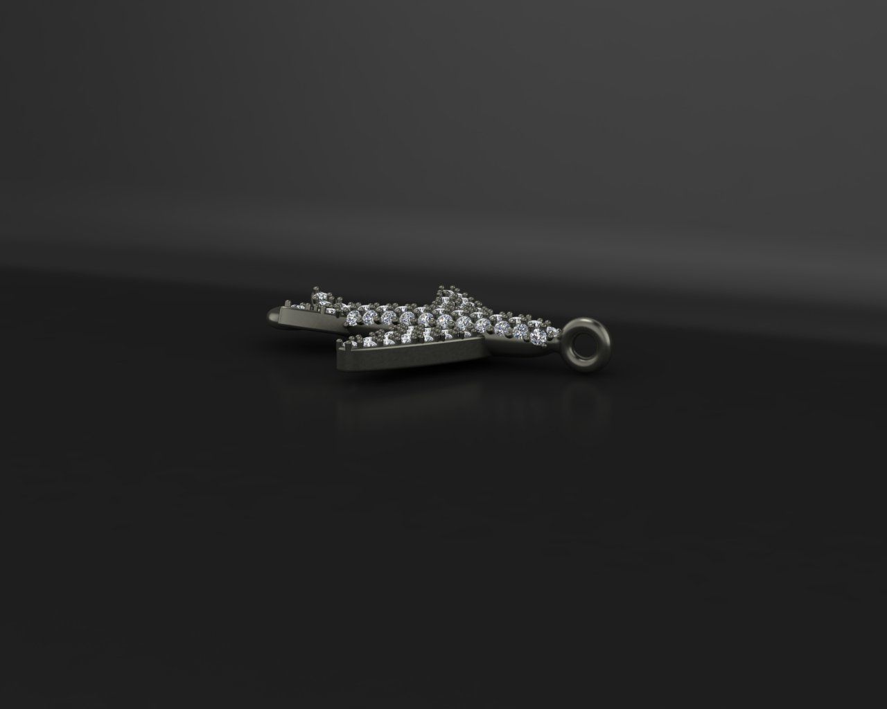 Airplane airbus pendant  3D print model_8