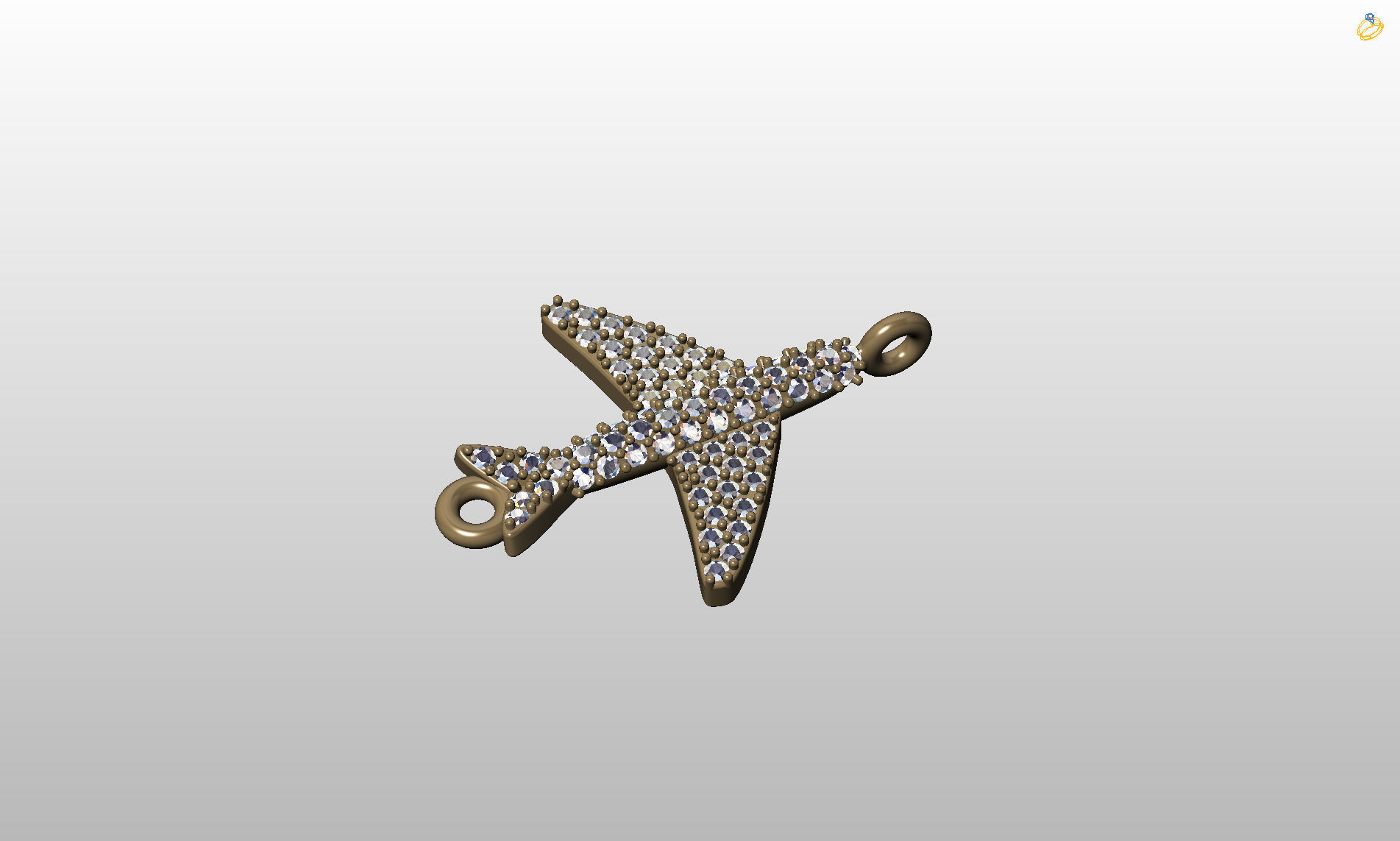 Airplane airbus pendant  3D print model_46
