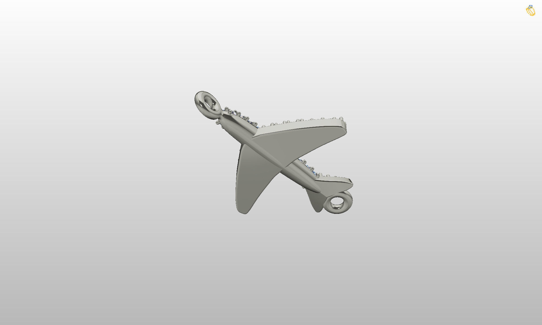 Airplane airbus pendant  3D print model_23