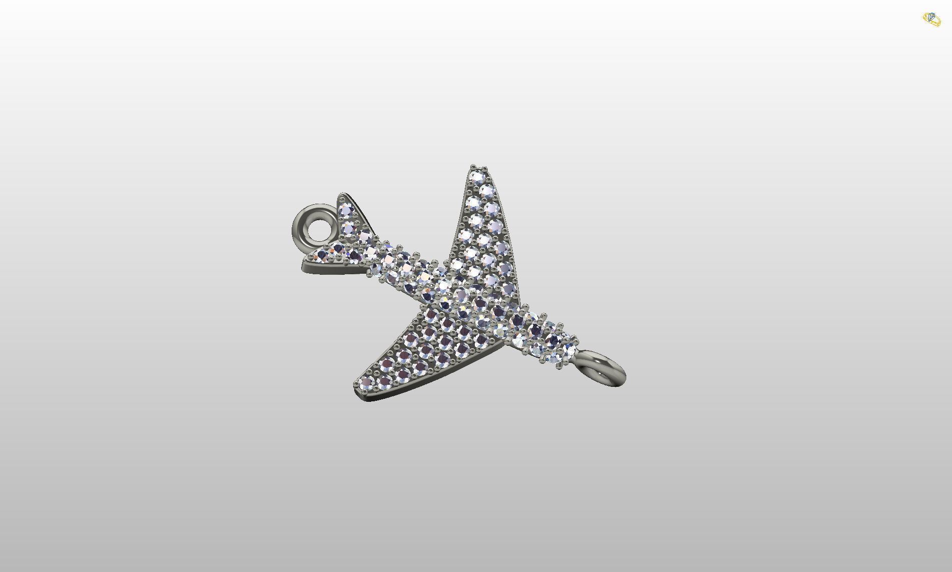 Airplane airbus pendant  3D print model_38
