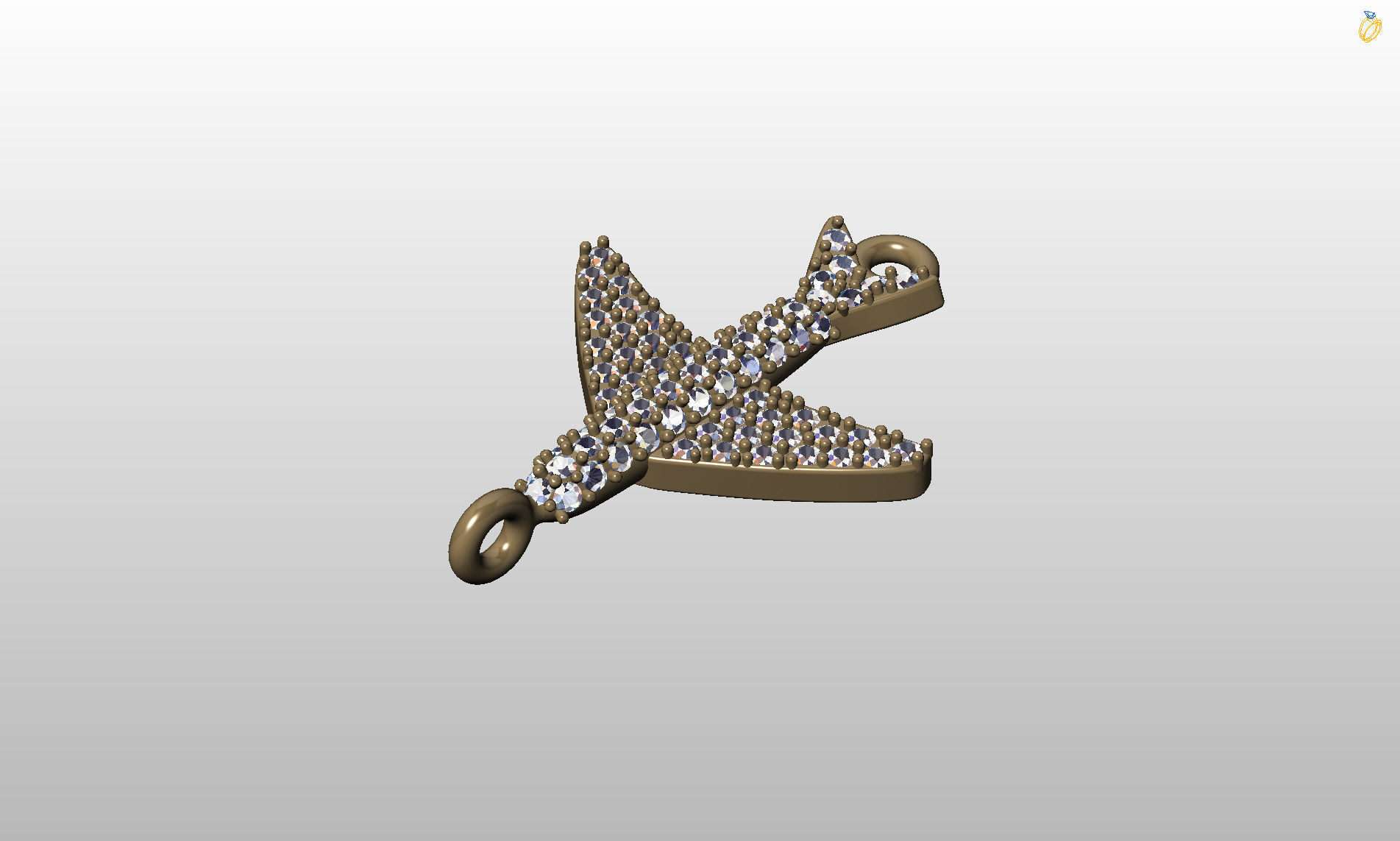 Airplane airbus pendant  3D print model_45