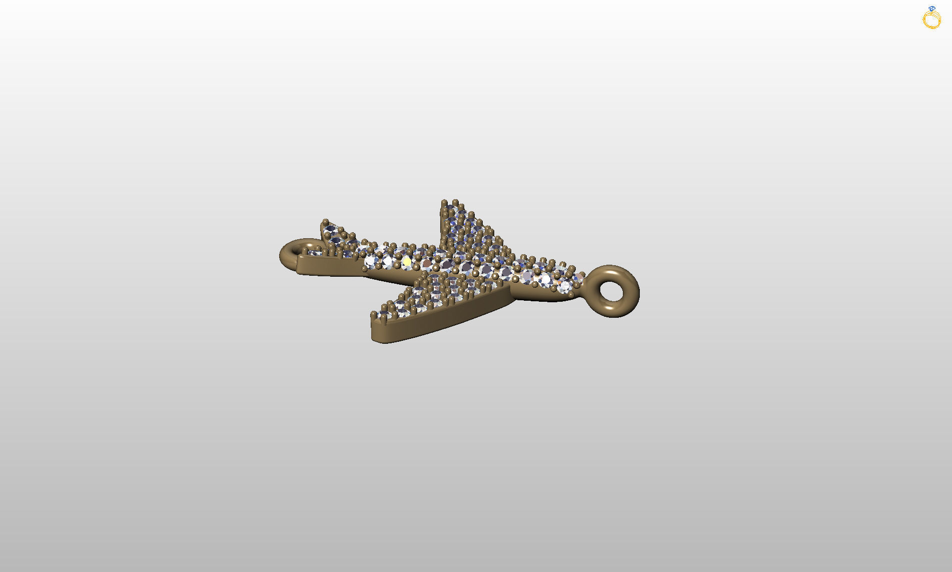 Airplane airbus pendant  3D print model_34