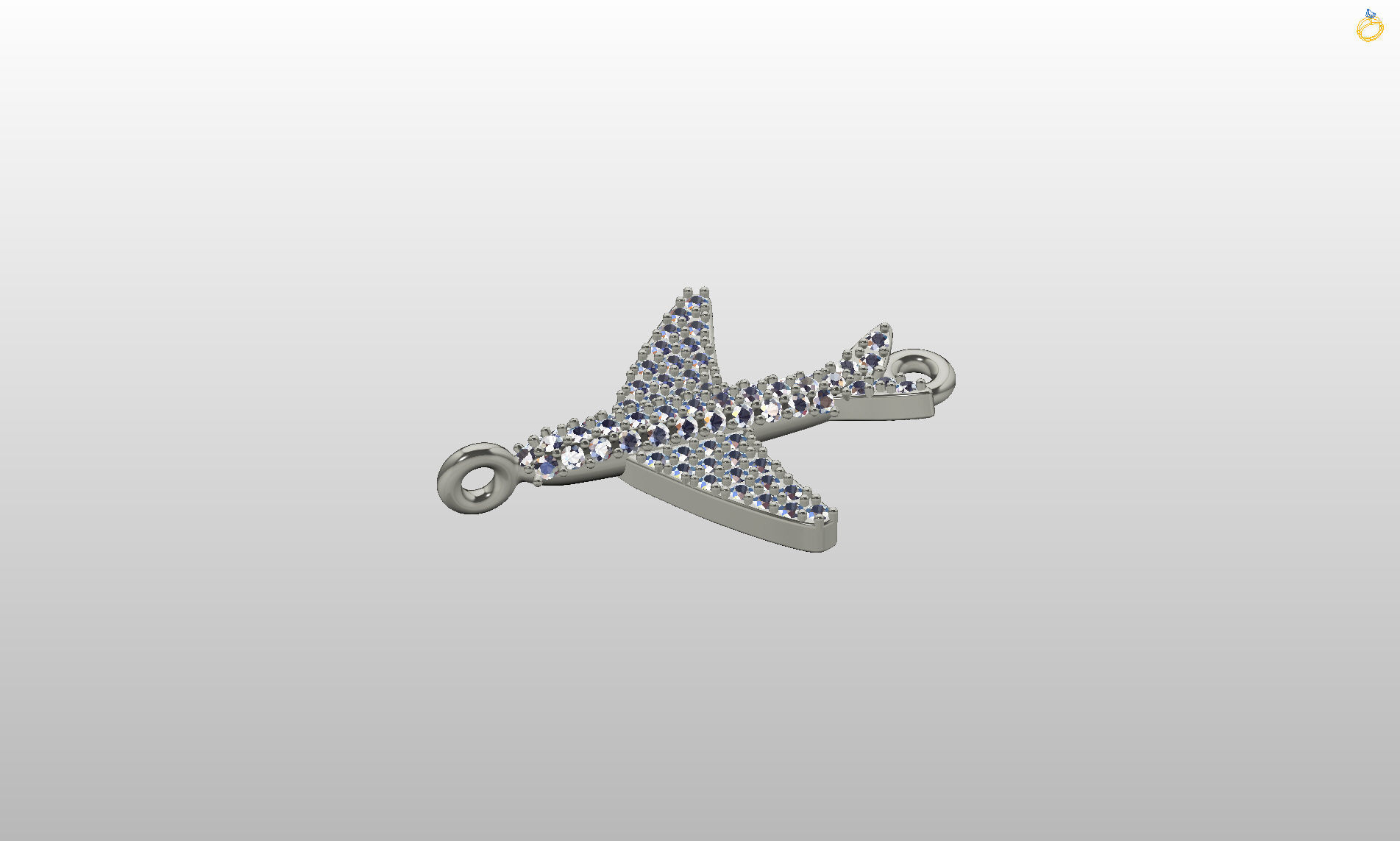 Airplane airbus pendant  3D print model_37