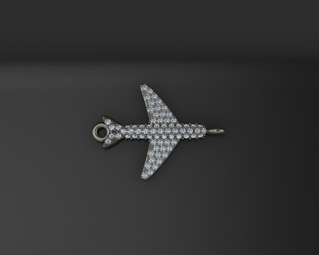 Airplane airbus pendant  3D print model_2