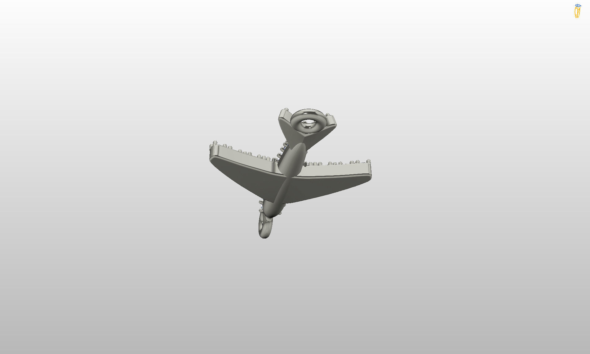 Airplane airbus pendant  3D print model_27