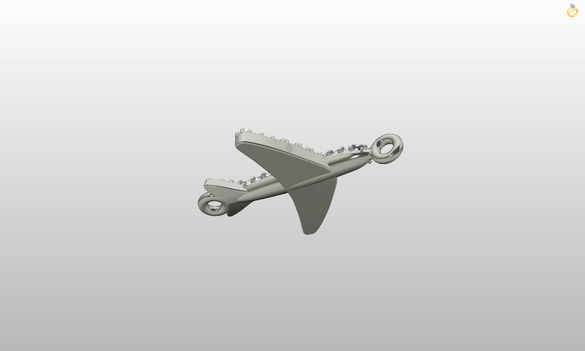Airplane airbus pendant  3D print model_29
