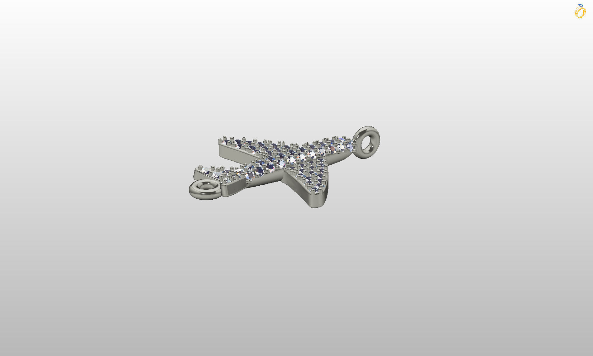 Airplane airbus pendant  3D print model_36