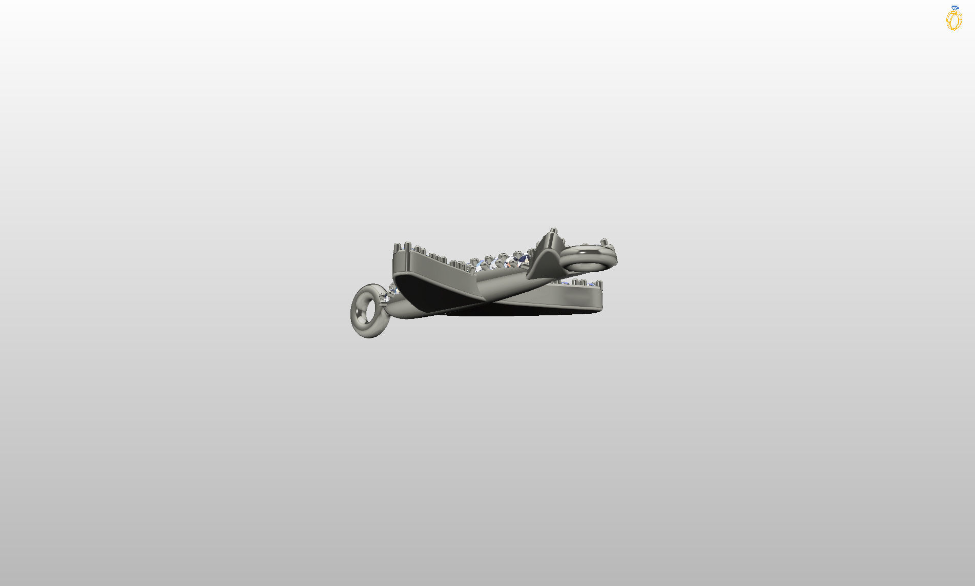 Airplane airbus pendant  3D print model_26