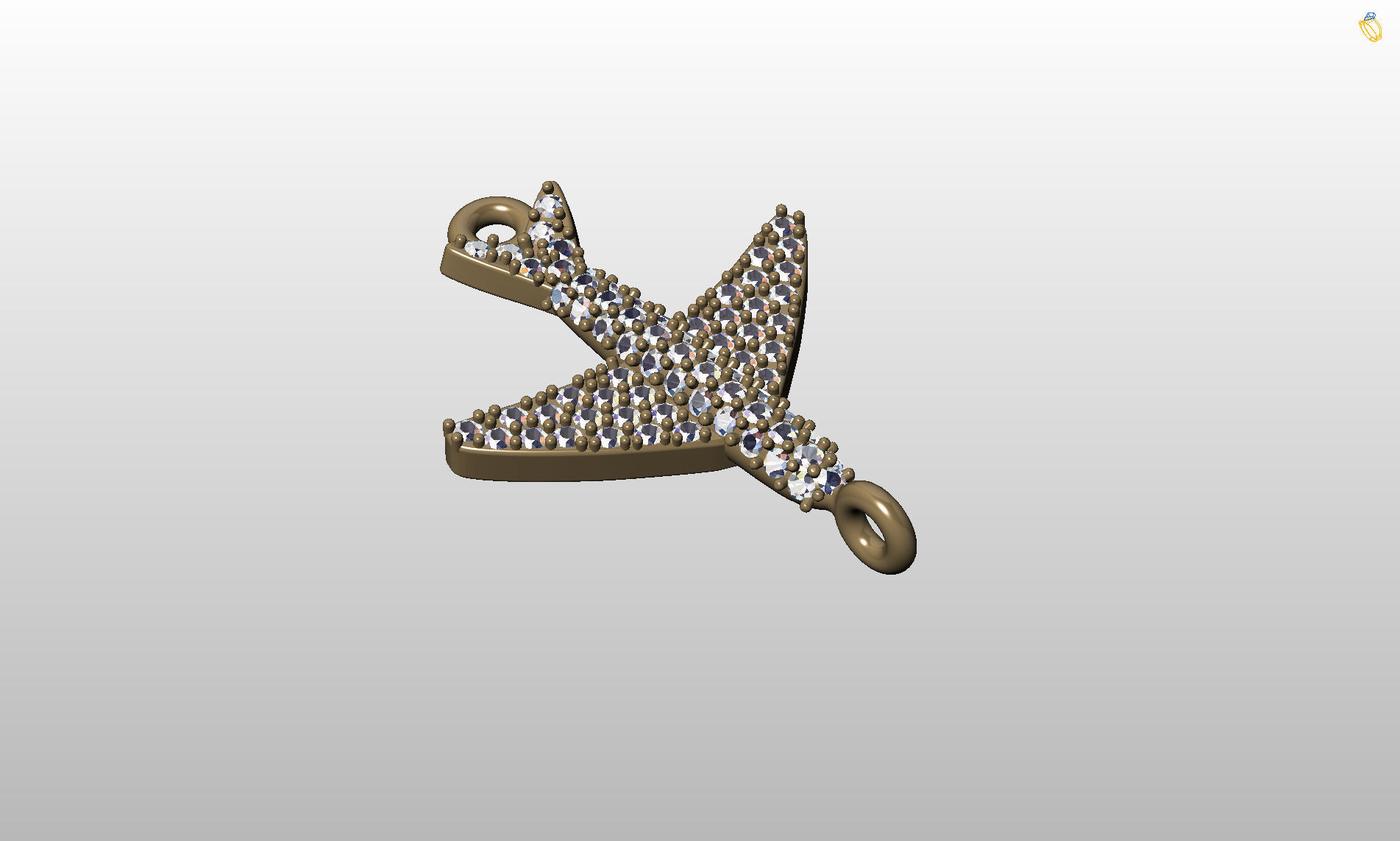 Airplane airbus pendant  3D print model_51