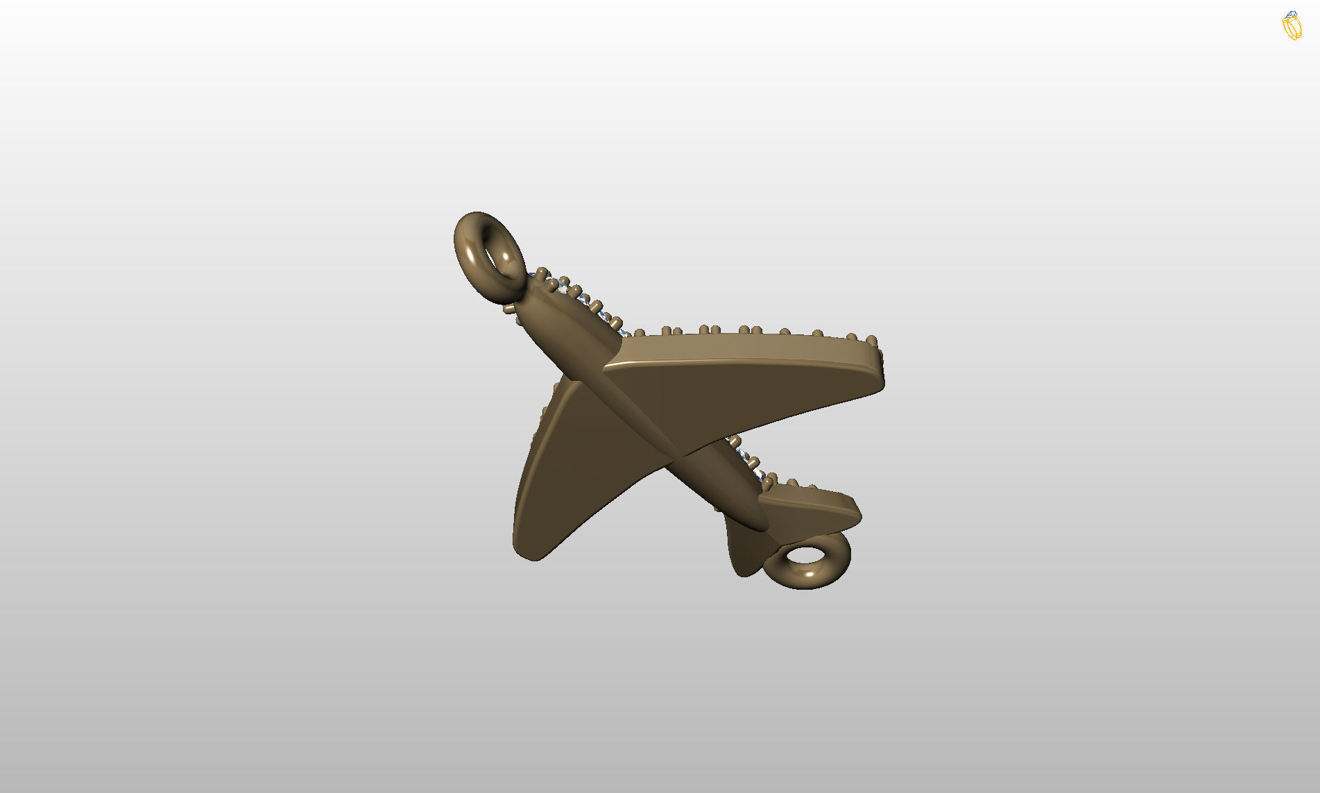Airplane airbus pendant  3D print model_48