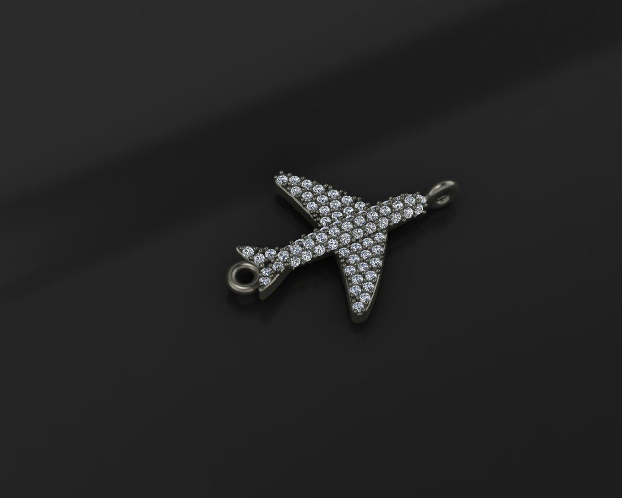 Airplane airbus pendant  3D print model_1