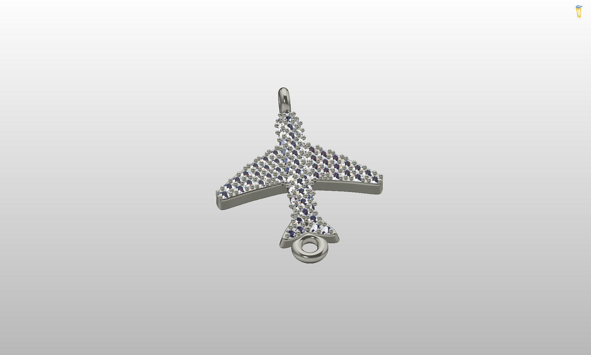 Airplane airbus pendant  3D print model_22