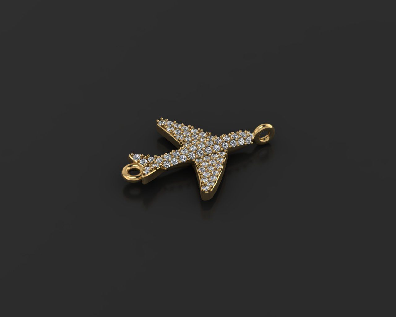 Airplane airbus pendant  3D print model_6
