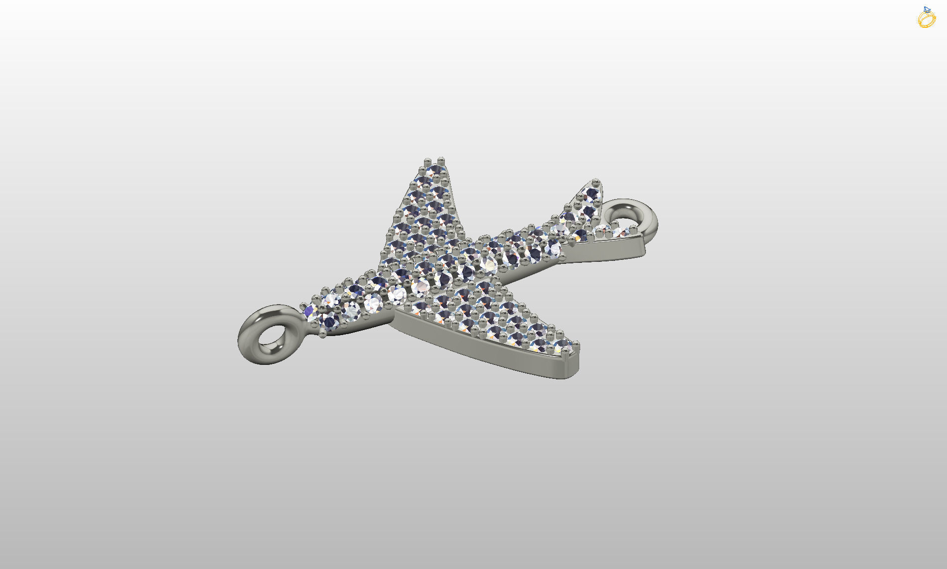 Airplane airbus pendant  3D print model_5