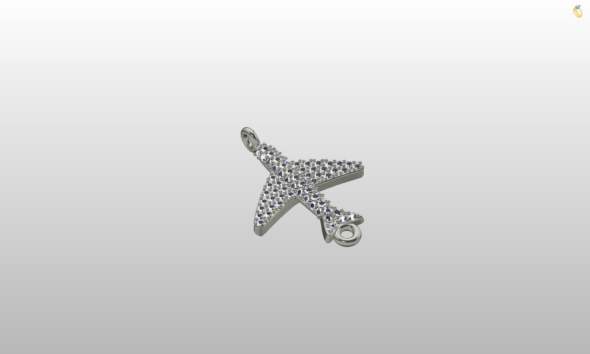 Airplane airbus pendant  3D print model_31