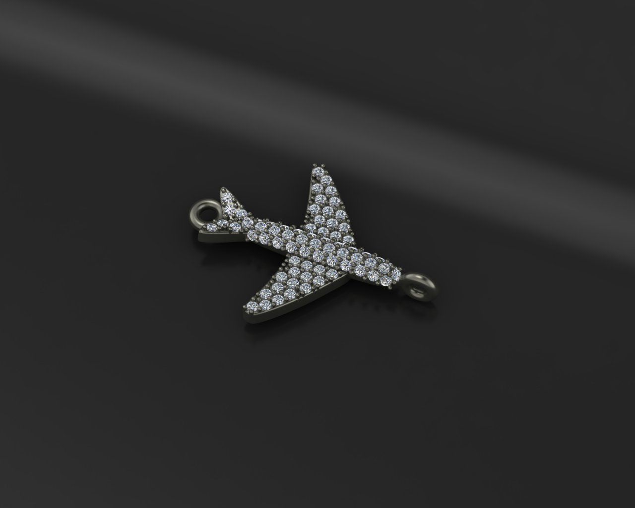Airplane airbus pendant  3D print model_7