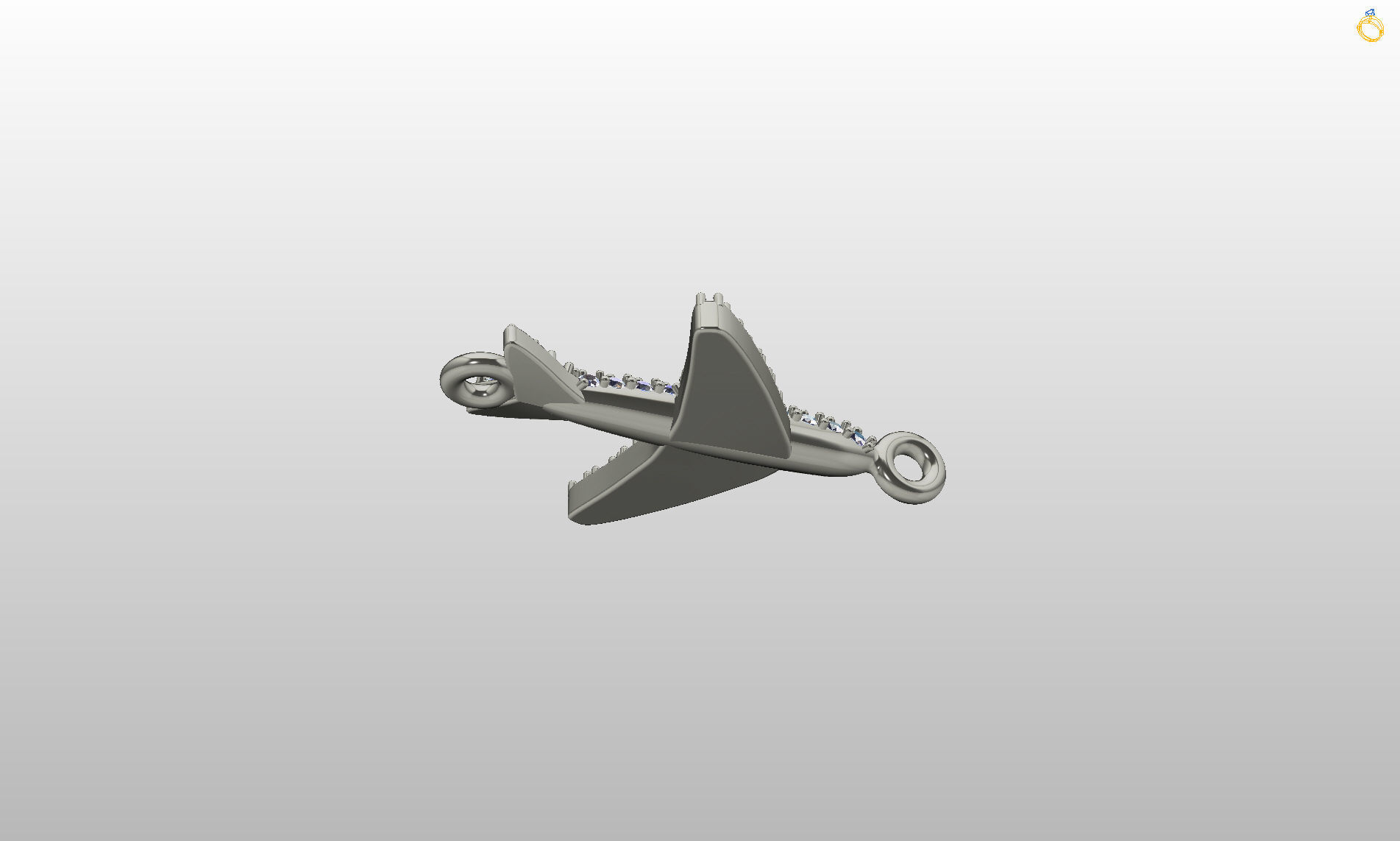 Airplane airbus pendant  3D print model_20