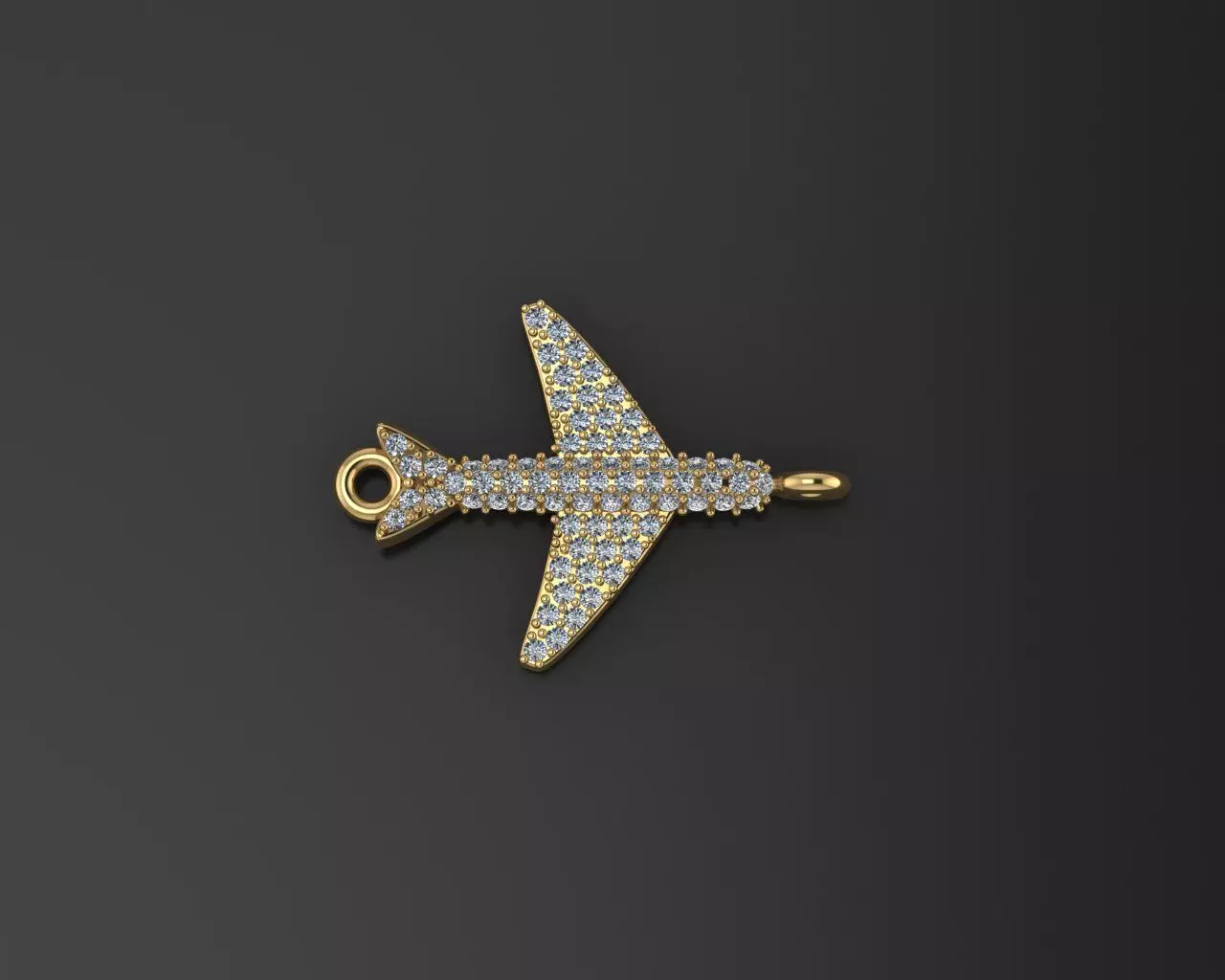 Airplane airbus pendant  3D print model_0