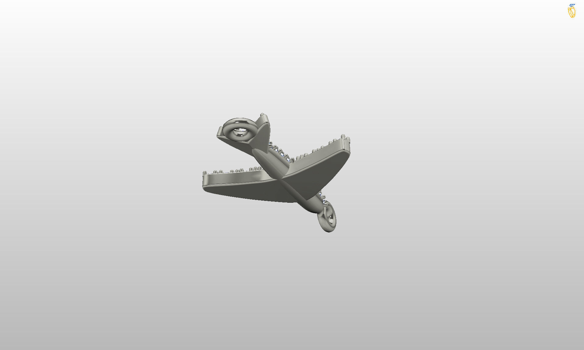 Airplane airbus pendant  3D print model_10