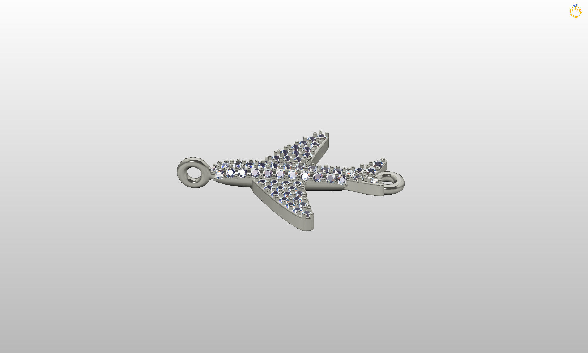 Airplane airbus pendant  3D print model_32