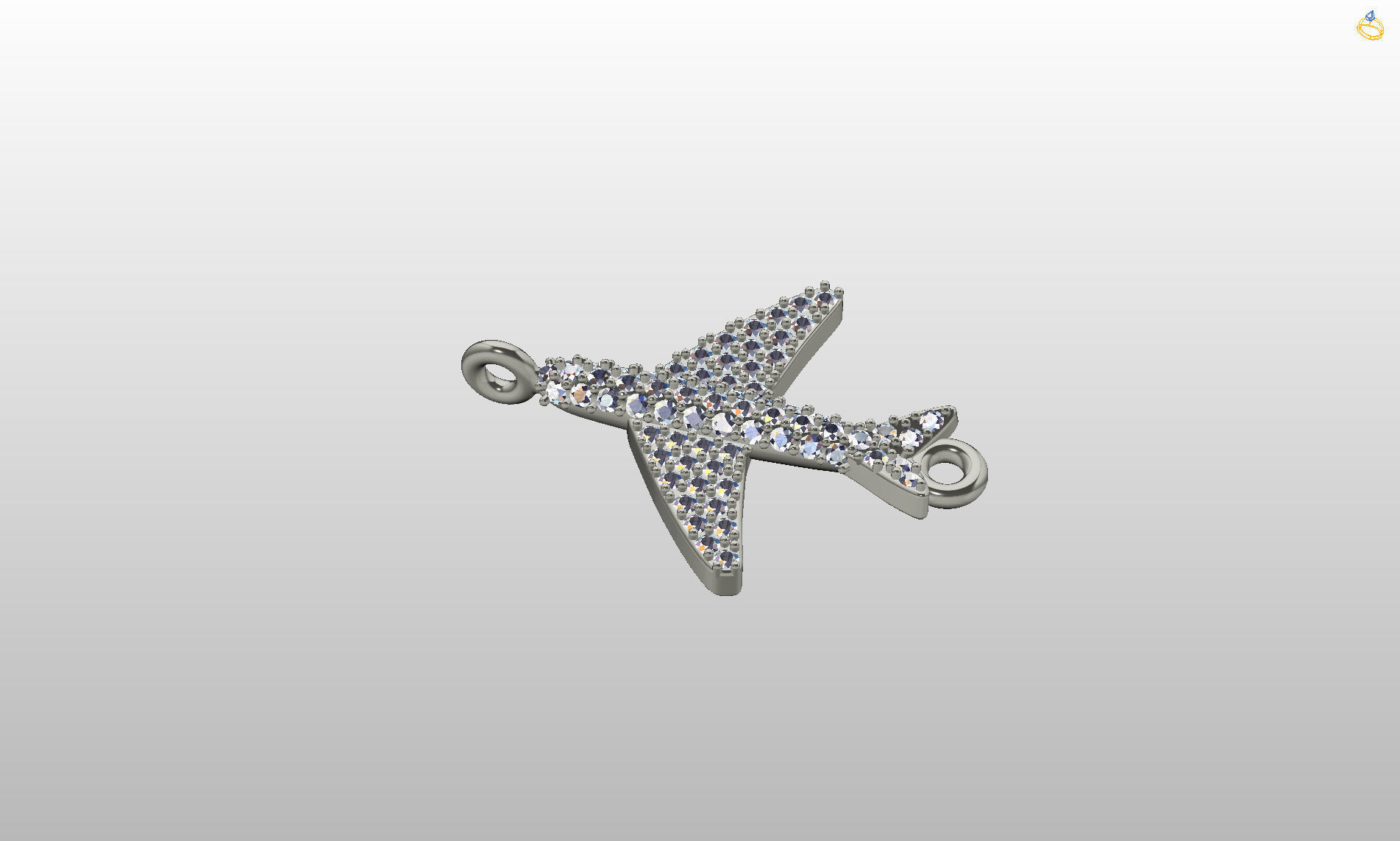 Airplane airbus pendant  3D print model_18