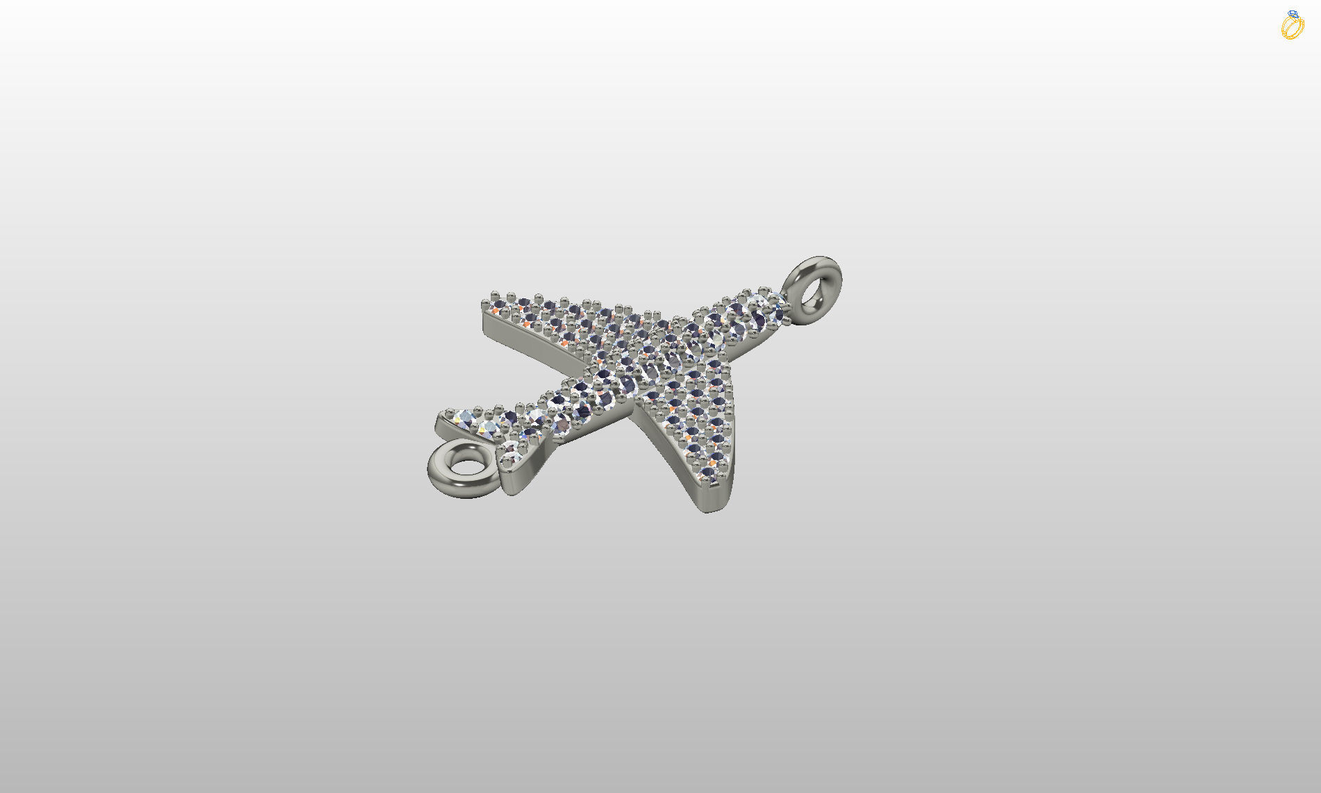 Airplane airbus pendant  3D print model_43