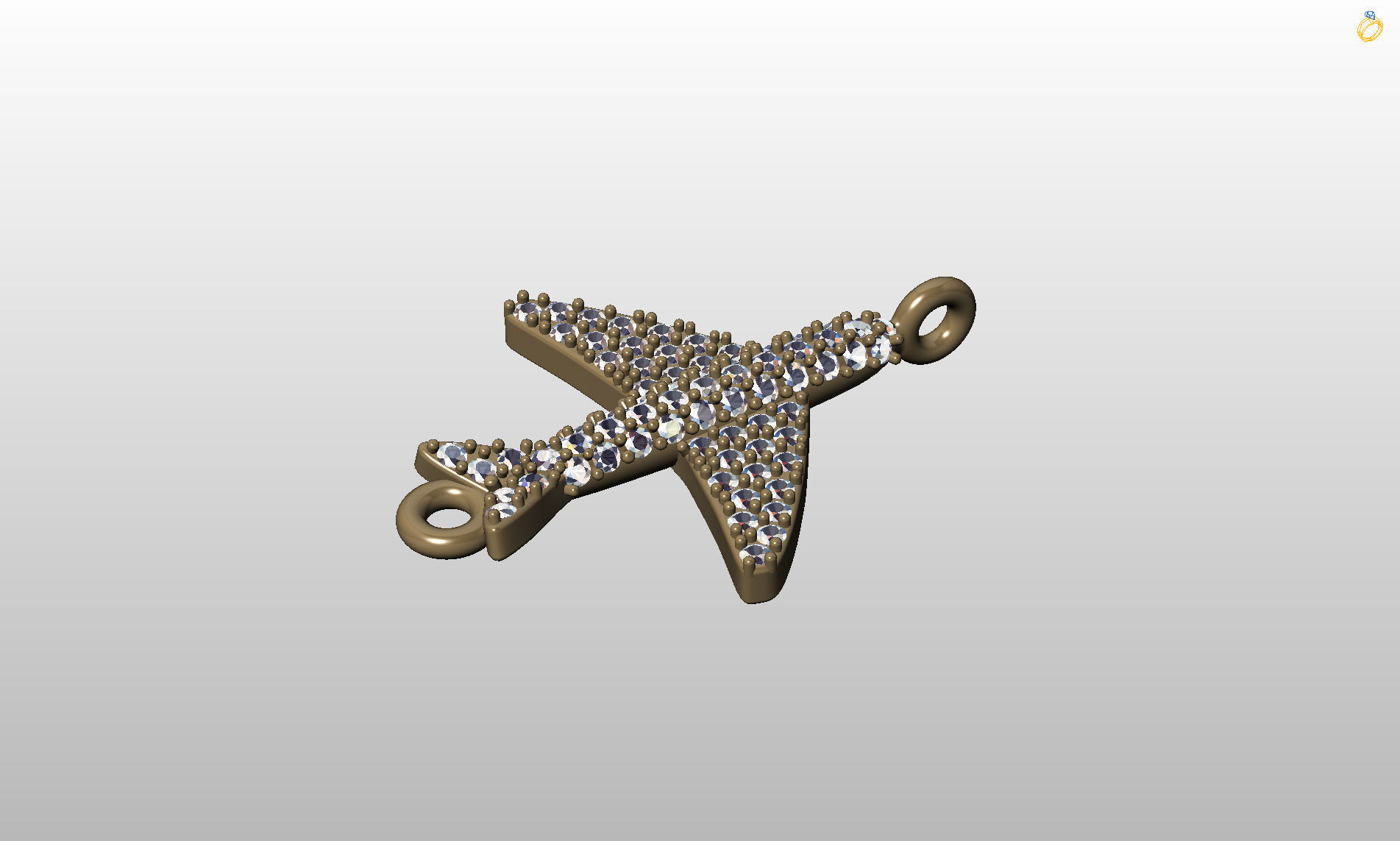 Airplane airbus pendant  3D print model_50