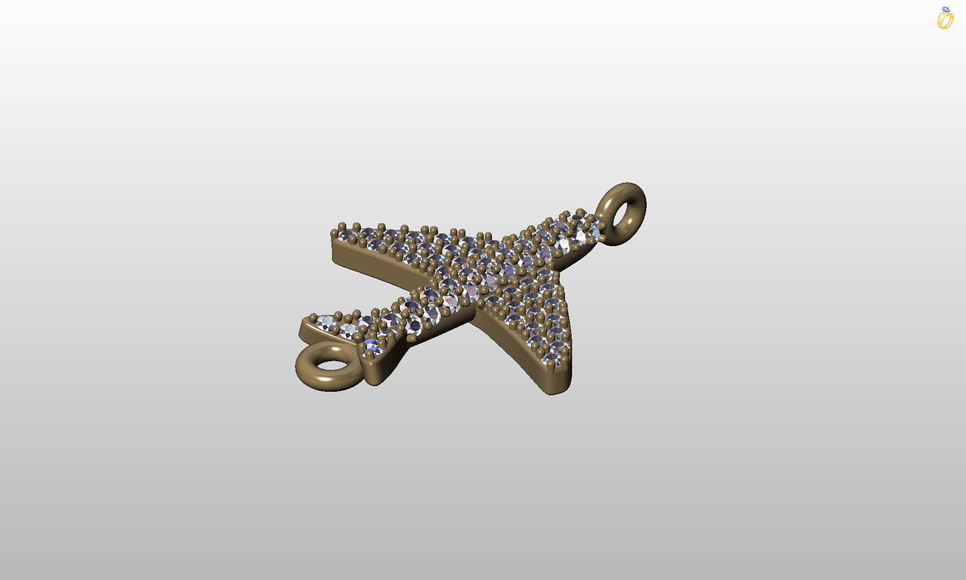 Airplane airbus pendant  3D print model_41