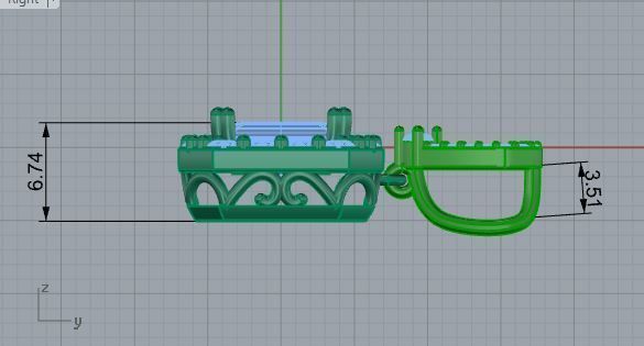 Octagonal Halo Pendant 3919 3D print model_6