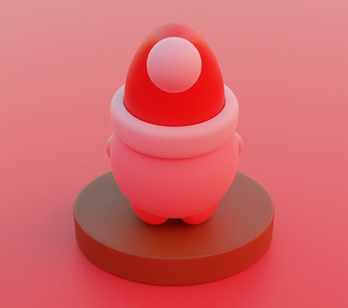 Kirby Christmas version 3D model for 3D print 3D print model_6
