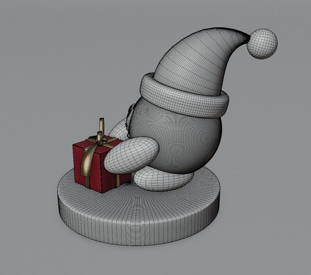 Kirby Christmas version 3D model for 3D print 3D print model_15