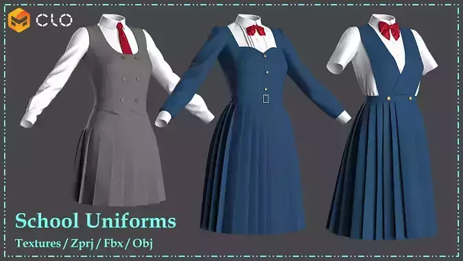 School Uniforms 3D model