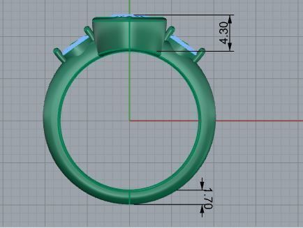Pear Cut Diamond Ring Set 3923 3D print model_5