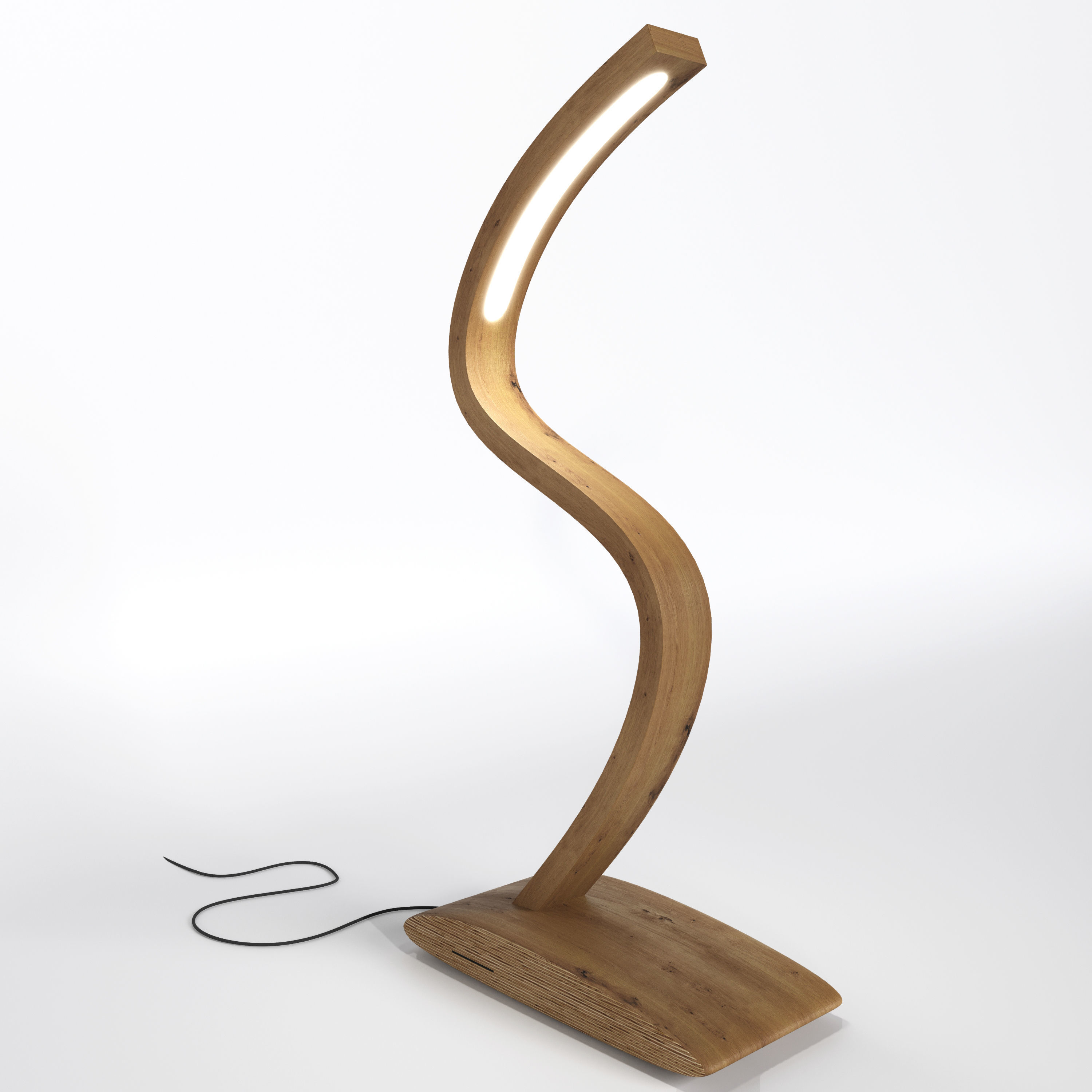 Big wood lamp 3D model_4