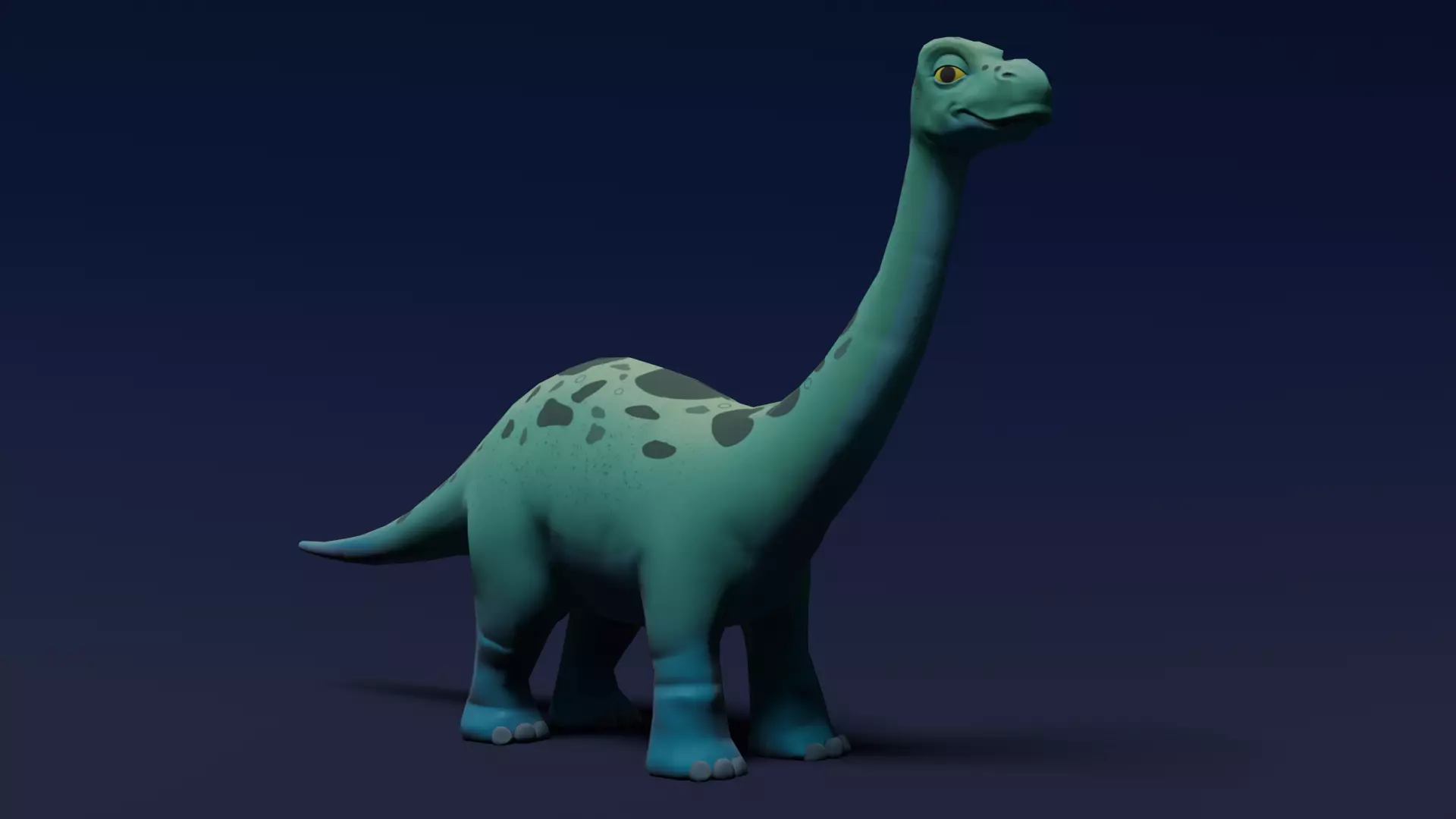 Brachiosaurus Free low-poly 3D model_0