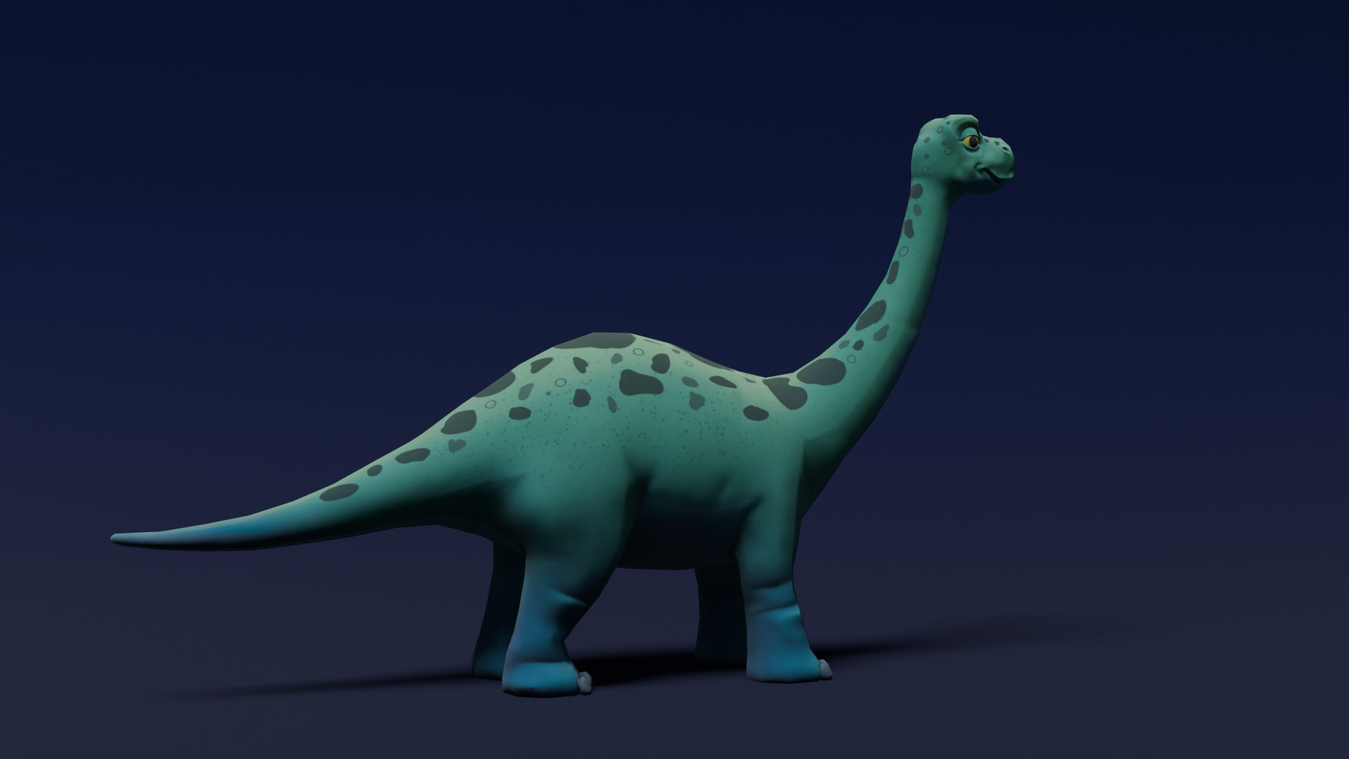 Brachiosaurus Free low-poly 3D model_3