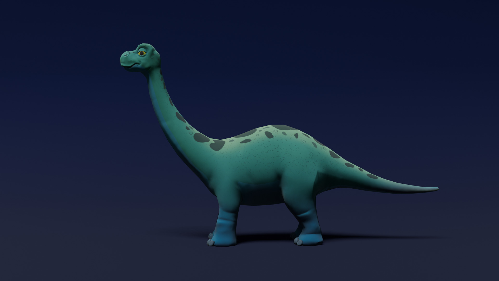 Brachiosaurus Free low-poly 3D model_2