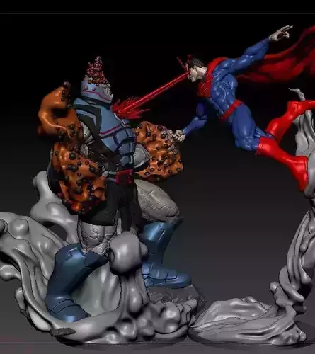 Download Darkseid vs Superman STL files for 3d printing