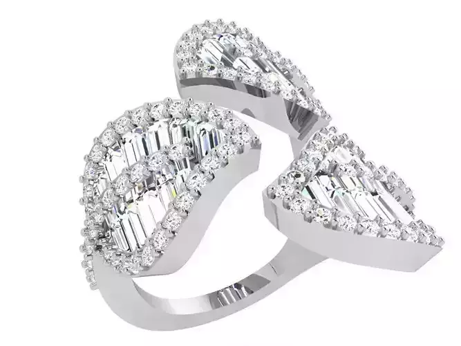 Ring With Leafs 3D Print Model 3929