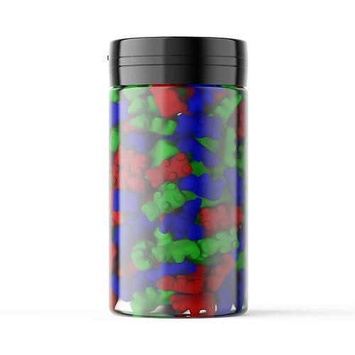 Plastic Bottle with Gummies 3D model CGTrader