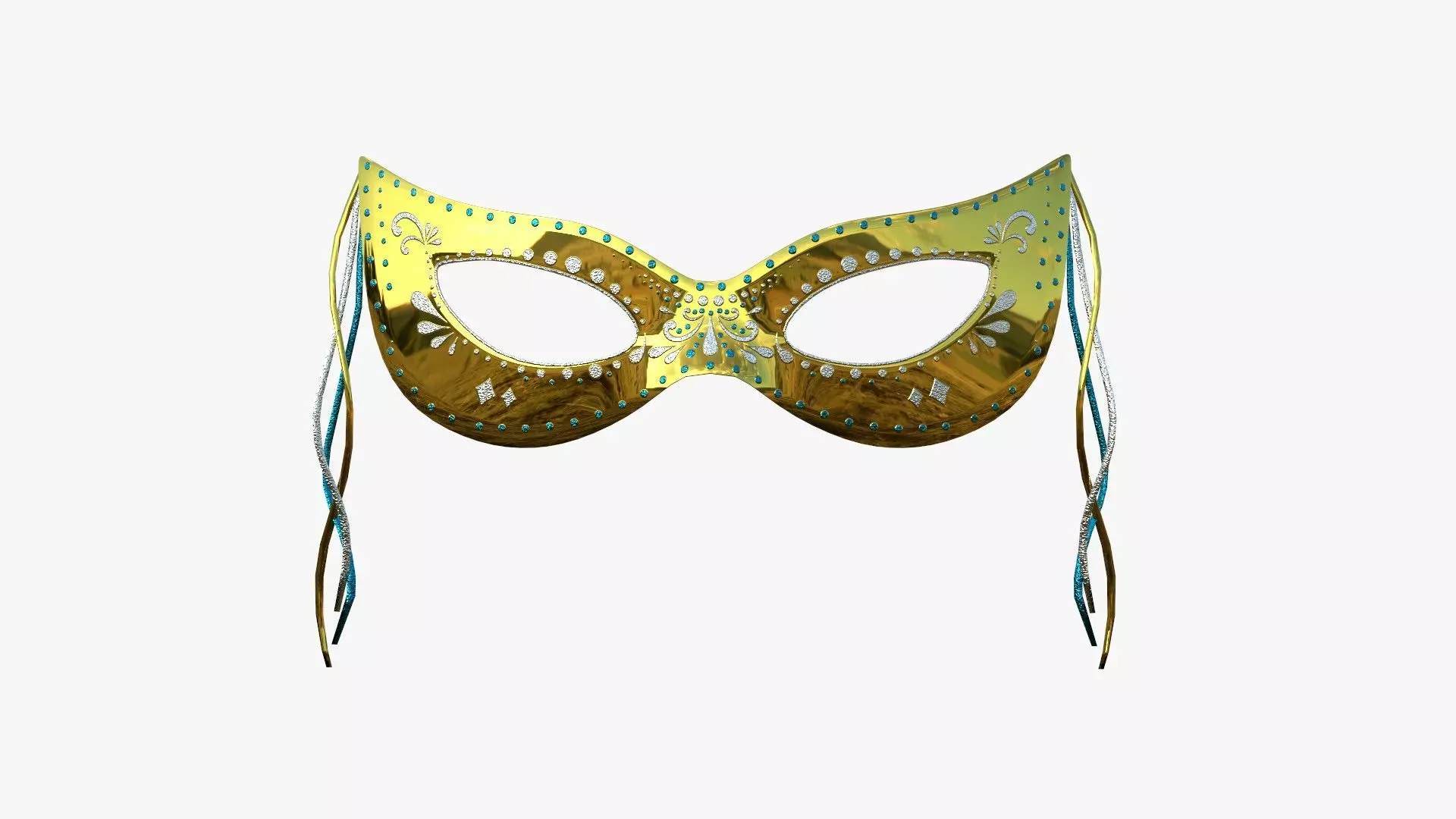 Carnival Mask A05 Golden - Costume Character Design Low-poly 3D model
