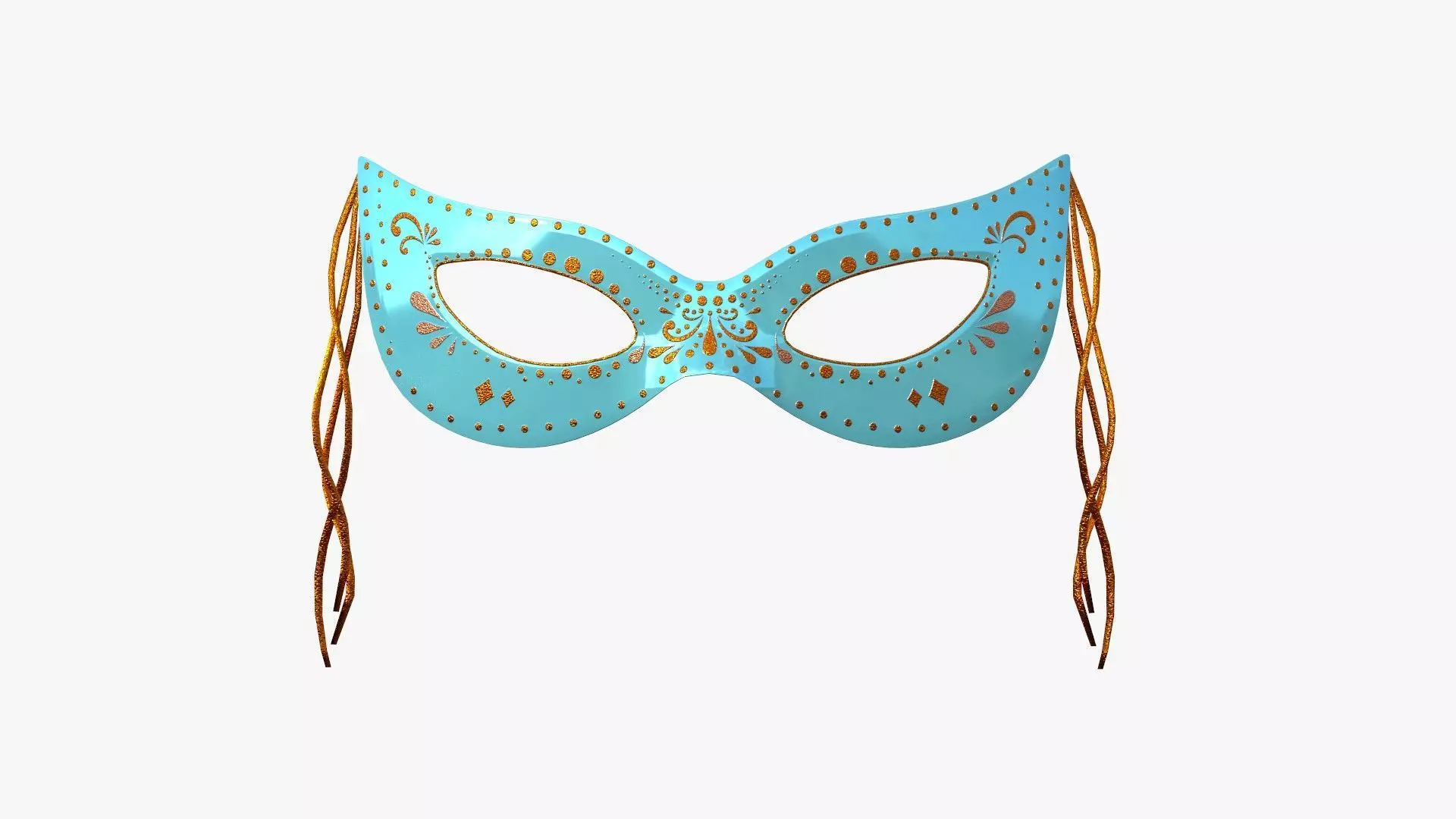 Carnival Mask A07 Blue Orange - Costume Character Design Low-poly 3D model