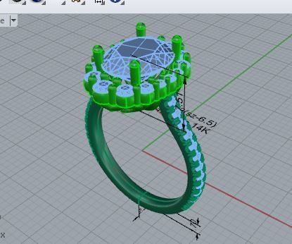 Oval Halo Ring 3D Print Model 3933 3D print model_7