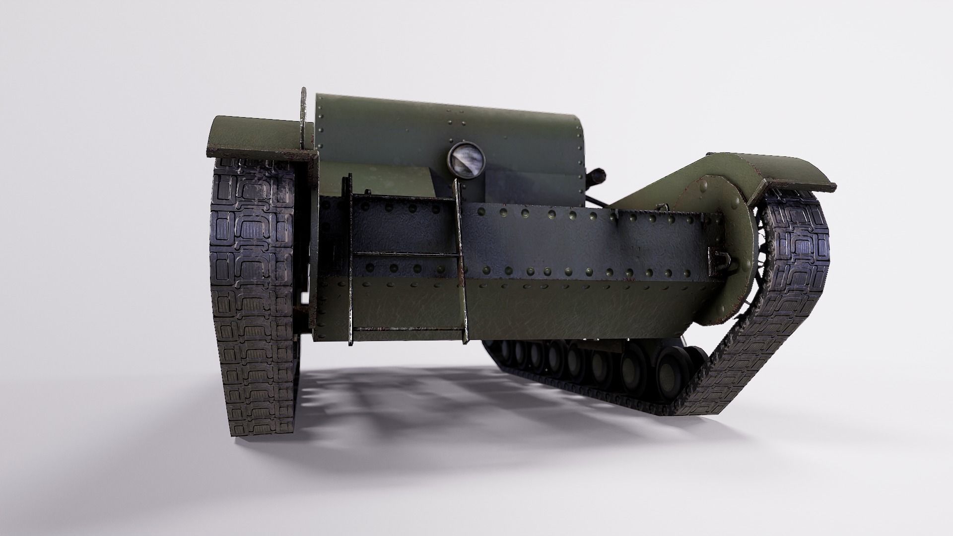 Artillery tractor T-26T mod 1933 year Low-poly 3D model_3