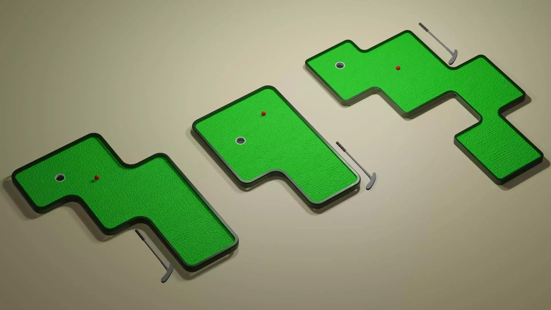 Miniature Golf Course 05 set 3D model