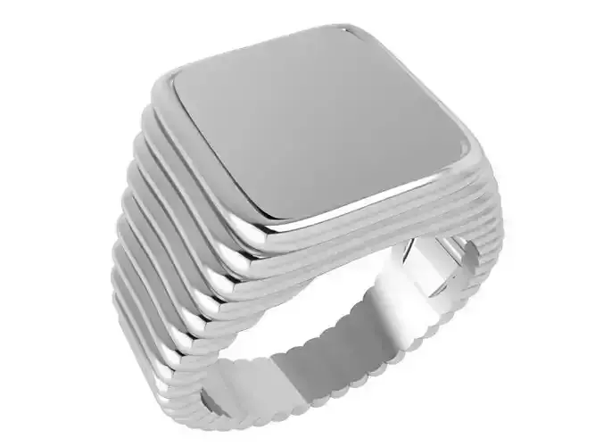 Fashion Square Ring 3D Printable Model 3940