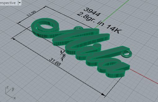 Mila Name Pendant 3944 3D print model_7