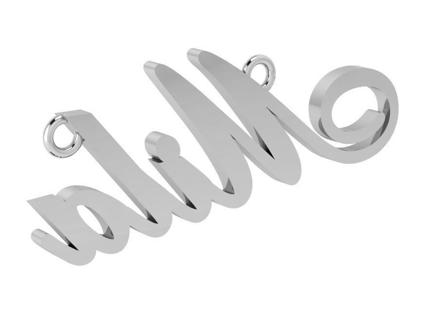 Mila Name Pendant 3944 3D print model_3