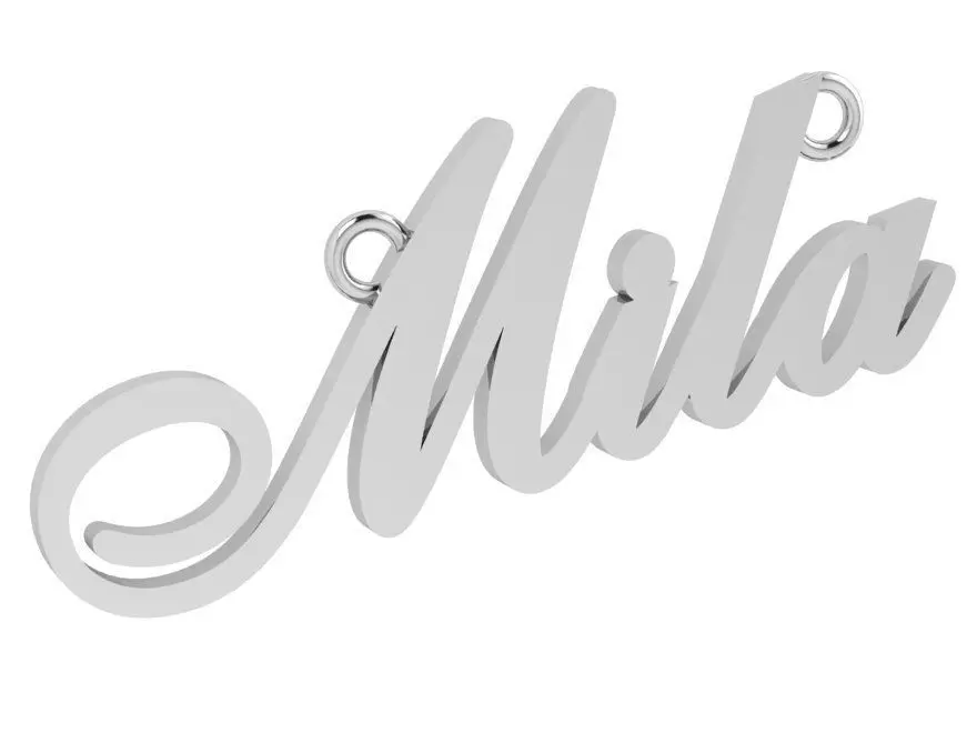 Mila Name Pendant 3944 3D print model_0